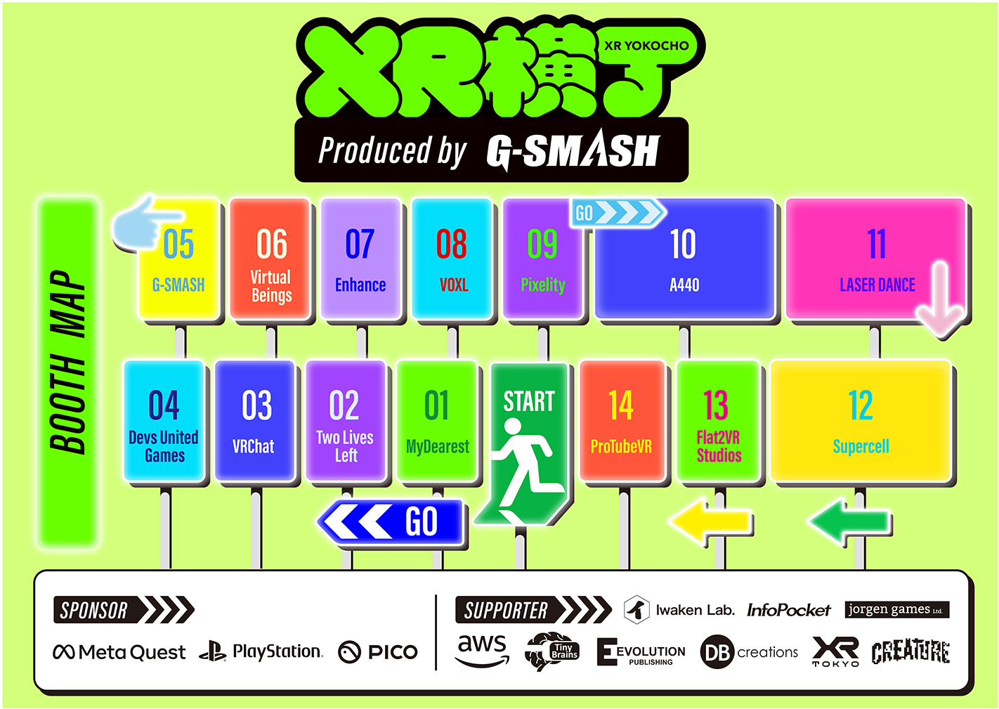XR横丁 BitSummit GAME JAM マップ